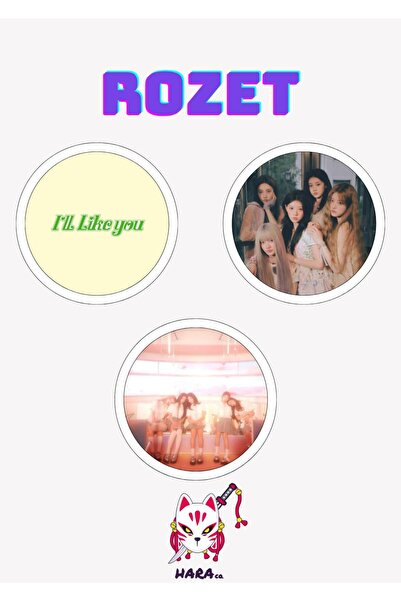 Hara Company ILLIT KPOP Grubu I'LL LIKE YOU Albüm Rozet Seti / Çanta Süsü