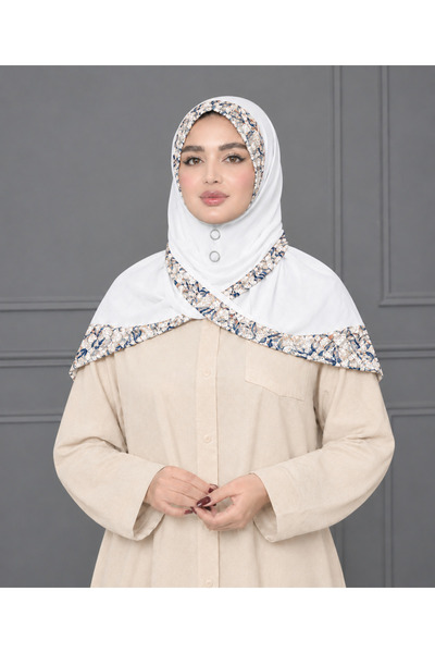 Linda Hijab Linda Rayon Hijab for Women – Elegant Floral Border Modest Islami...