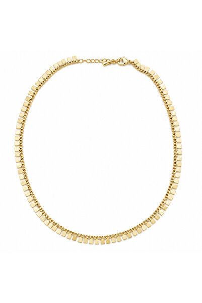 OZY COLLECTION Kare pullu zincir kolye - 14k altın kaplama