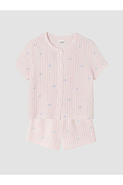 LC Waikiki Rmz Gi̇yi̇m Farkiyla Girls' Shorts Pajama Set