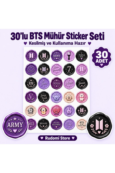 BTS 30 ‘lu Mühürlü Sticker Seti