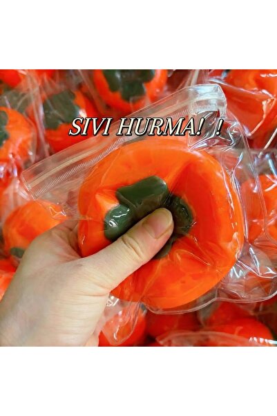 vattara Cennet Hurması Squishy Trabzon Hurması Squishy Meyve Squishy Stres Oyuncağı 1 Adet Gönderilecektir
