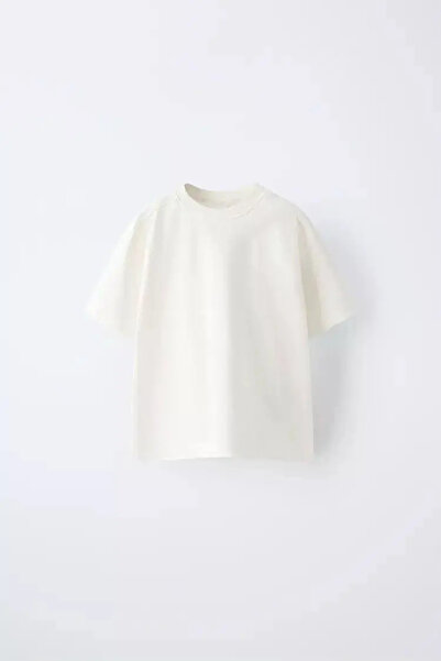 Laciel Paris Çocuk Oversize Basic T-Shirt – Beyaz Kısa Kollu Unisex Tişört
