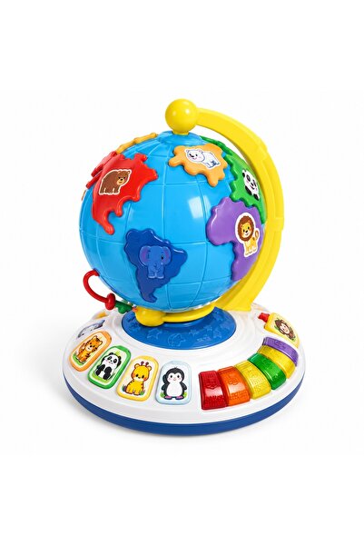 Toy Интерактивен образователен глобус за деца, с животни, континенти и цветни...