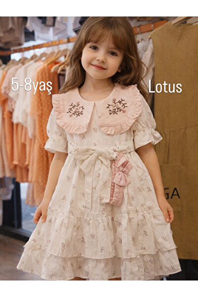 Lotus 5-8 yaş çocuk elbisesi