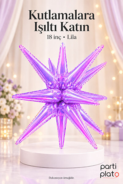 era balon Lila Polar Star Foil Balloon 18 Inch – Shiny Star Birthday, Baby Sh...