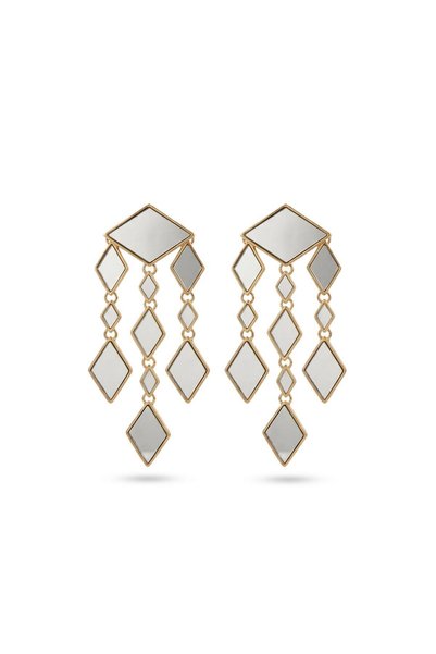 Charmist Steel Crystal Waterfall Earrings