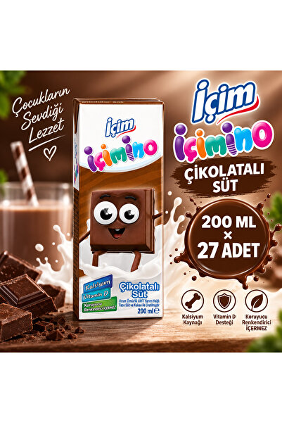 İÇİMİNO ÇİKOLATALI SÜT 200 ML X 27 ADET