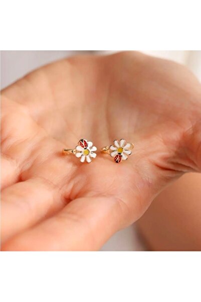 studyosercan2 Ladybug Daisy Children's Earrings Are Made of Steel and Are Wat...
