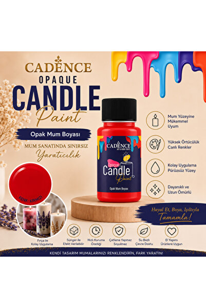 Cadence Canlı Kırmızı Opak Mum Boyası 50 ml