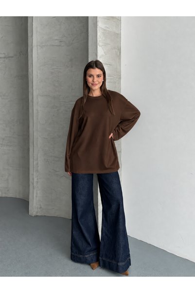 queencity Women's Modal Fabric Long Sweatshirt