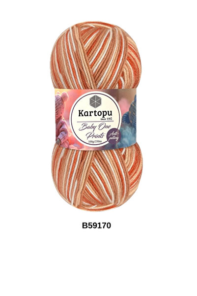 hobi dünyası evim 1 Piece Kartopu Baby One Prints 100 Grams 250 Yards Baby Bl...