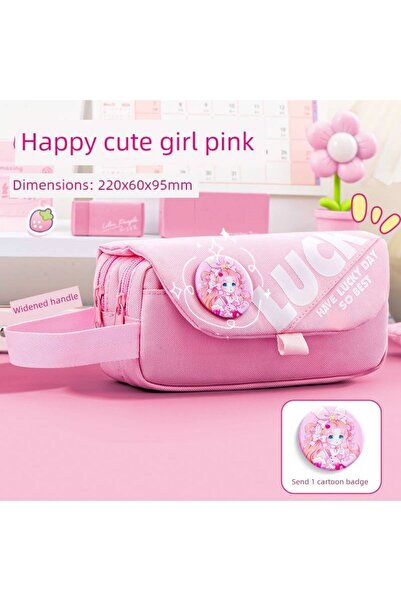 BABUN Girl's Multi-Compartment Cute Patterned Lucky Writing Anime Style Easy-...