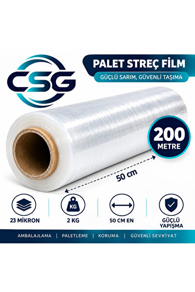 Hiper 50cm 23 Mikron 2kg Şeffaf Palet Streç Film - Güçlü ve Dayanıklı Ambalaj Stereci