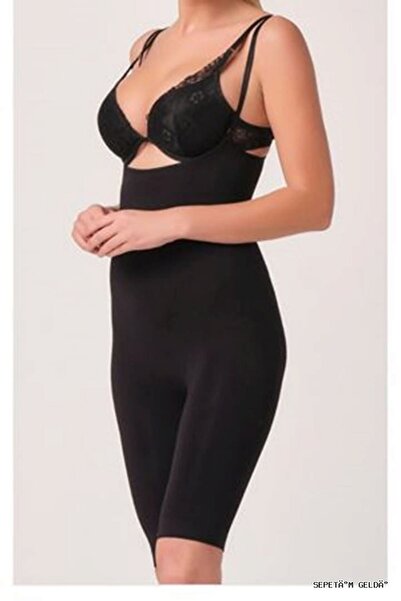 Sistina Spt-Gld Black Women's Long Seamless Corset - 751 - (230345) Size L