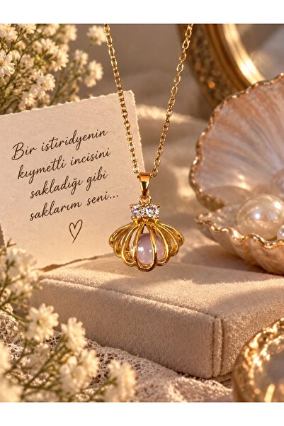 Çelik İstiridye Kolye