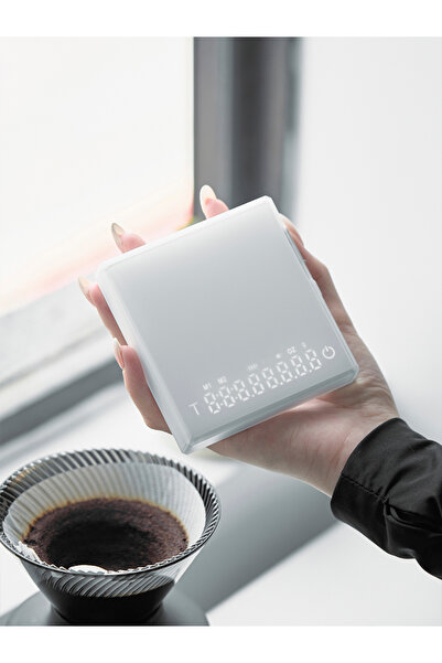 chemex co Mini Coffee Scale Made of Abs - White
