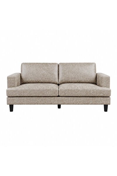 Generic Light Gray 2-Seater Large Leather Sofa