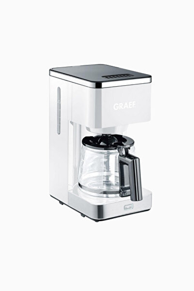 Graef Fk401Eu Filter Coffee Machine, 1.25 L with Glass Carafe - White-Gold