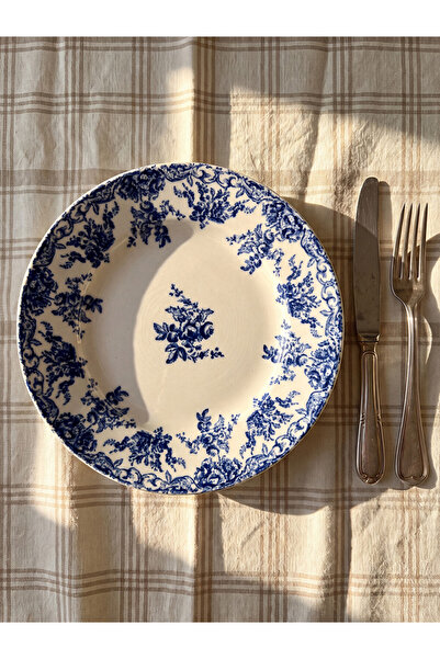 LC Waikiki Blue Floral Porcelain Cake Plate 19 cm