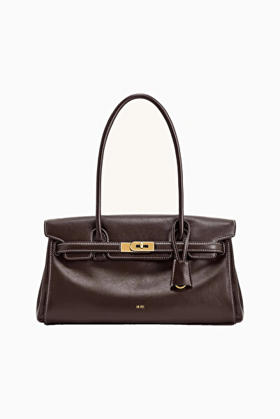 JW PEI Yara Minimalist Dark Brown Leather Shoulder Bag