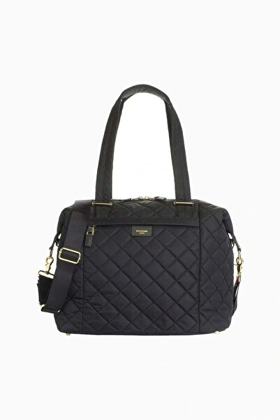 STORKSAK Stevie Quilt Baby Care Bag - Black