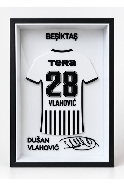 Bukalemun Shop Dušan Vlahović 28 3D Kabartmalı Forma Çerçevesi – Dekoratif Fu...