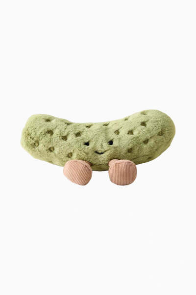 Anthropologie Jellycat Amuseables Pickle Cute Pickle Figured Plush Toy - Green