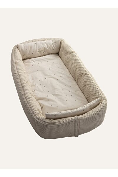 Sterntaler Edda Baby Nest, 2-in-1 Play Mat, Double-Sided Use, Waffle Pike