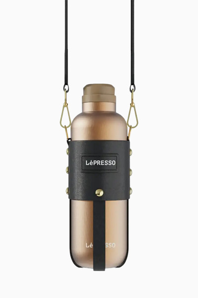 Lepresso Thermatrail 650 ml Stainless Steel Thermos with Hanging Strap - Gold...