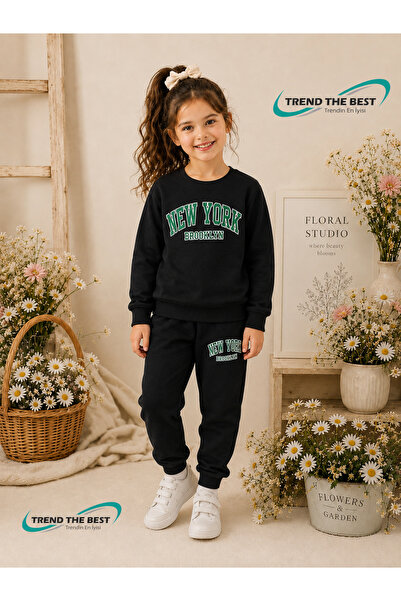 TREND THE BEST Trendin En İyisi Trening negru unisex pentru iarnă, pentru fet...