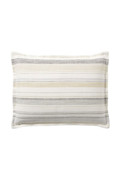 Pottery Barn Clayton Striped Cotton Damask Pillowcase, 100% Cotton