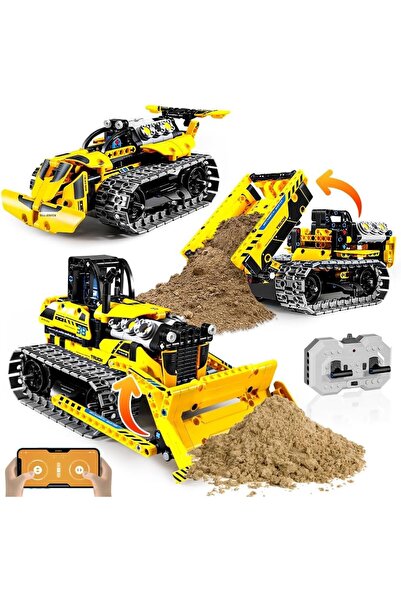 OKKIDY 3 in 1 Technology Bulldozer, Rc Dump Truck and Construction Site Car ,...