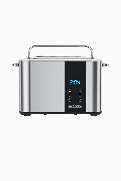Arendo Stainless Steel Toaster, 2 Slice, Touchscreen, 7 Browning Levels - Grey