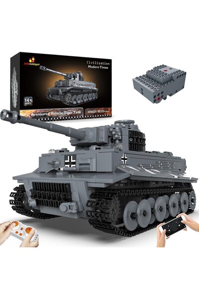 JMBricklayer Tank Clamping Blocks Model, 2Nd World War Tiger Tank, Remote Con...