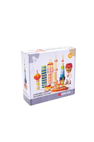 Baby Care Construction 200 Pieces Wooden Construction Blocks