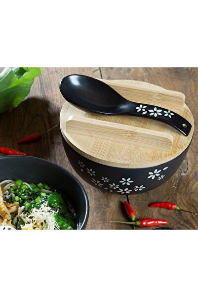 Moritz & Moritz 20-Piece Ramen Bowl Set, for 4 People, 600 ml Ceramic Bowl, B...