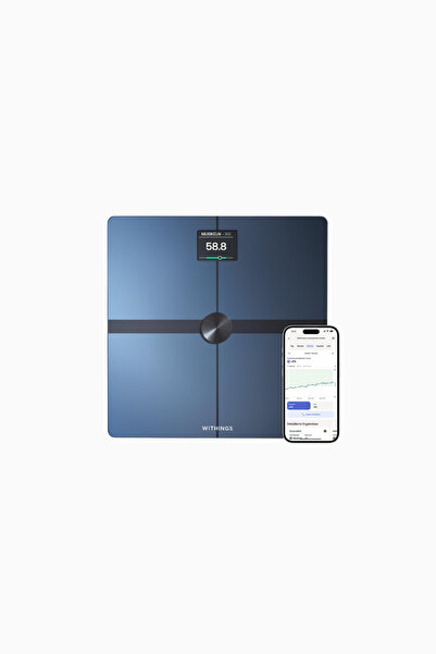 Withings Body Smart WLAN Dijital Baskül, Gelişmiş Vücut Kompozisyonu Ölçümü, ...