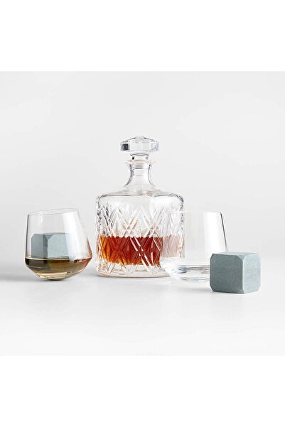 Crate & Barrel Viski Lover Seti, Elliot Sürahi, Roly Rocks Bardaklar ve Sabun...