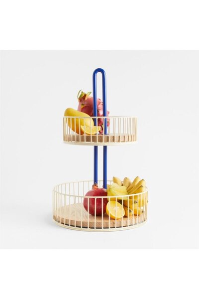 Crate & Barrel Molly Baz 2-Tier Fruit Basket, Stylish and Practical Storage