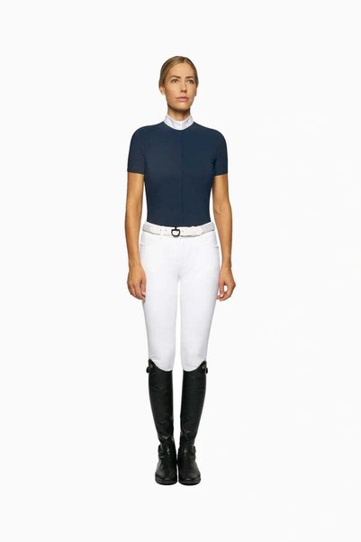 CAVALLERIA TOSCANA Short Sleeve Tournament Women's Equestrian T-Shirt - Blue, XL