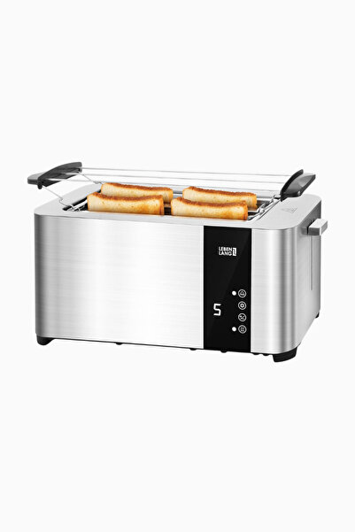LEBENLANG 4 Slice Long Slot Touch Toaster 1400W - Steel