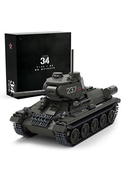 Nifeliz T34/85 Askeri Tank Yapım Seti, 818 Parça, 2. Dünya Savaşı Model Kolek...