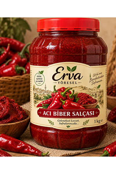Erva Yöresel Urfa Acı Biber Salçası 1 kg