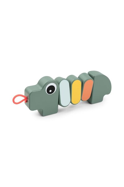 Done By Deer Twist & Turn Croco Green Wooden Baby Toy, 6 Months+, Supports Mo...