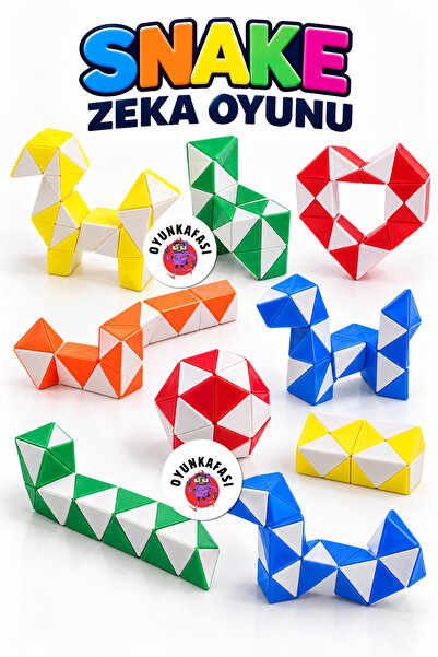 OYUNKAFASI Snake Zeka Küpü Mini Şekil Oluşturma Oyuncağı – Dönüşebilen Zeka O...