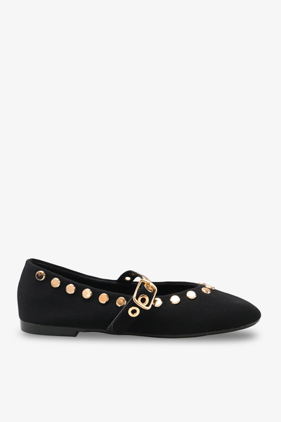 İNNABUTİKK Cealo Women's Ballerinas - Black Nubuck