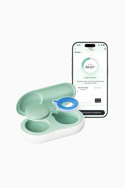 Momcozy Akıllı Bebek Termometresi Uygulamalı Premium Takip - beyaz