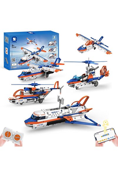 AKWME Rc Robot Bauset, 5 in 1 Robotics Toy Set with App and Remote Control