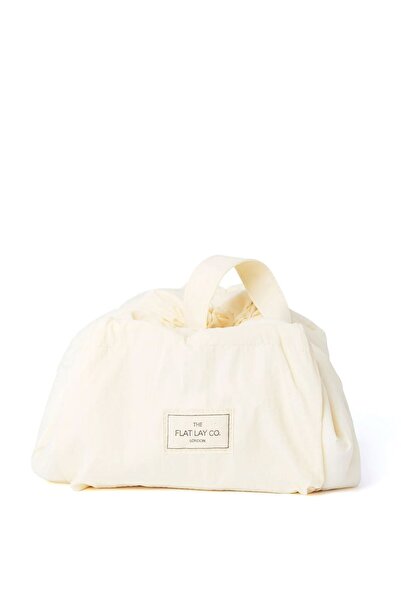 The Flat Lay Co. Vanilla Parachute Lace-Up Makeup Bag, Practical and Stylish ...